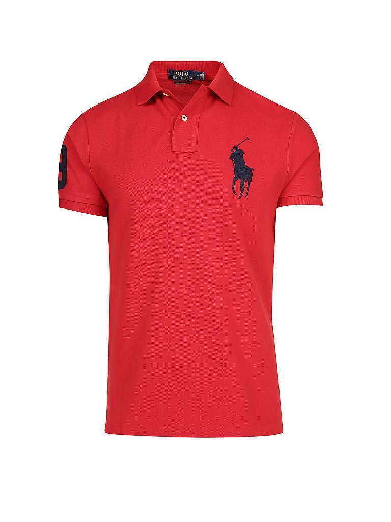 POLO RALPH LAUREN Poloshirt Slim-Fit rot | L