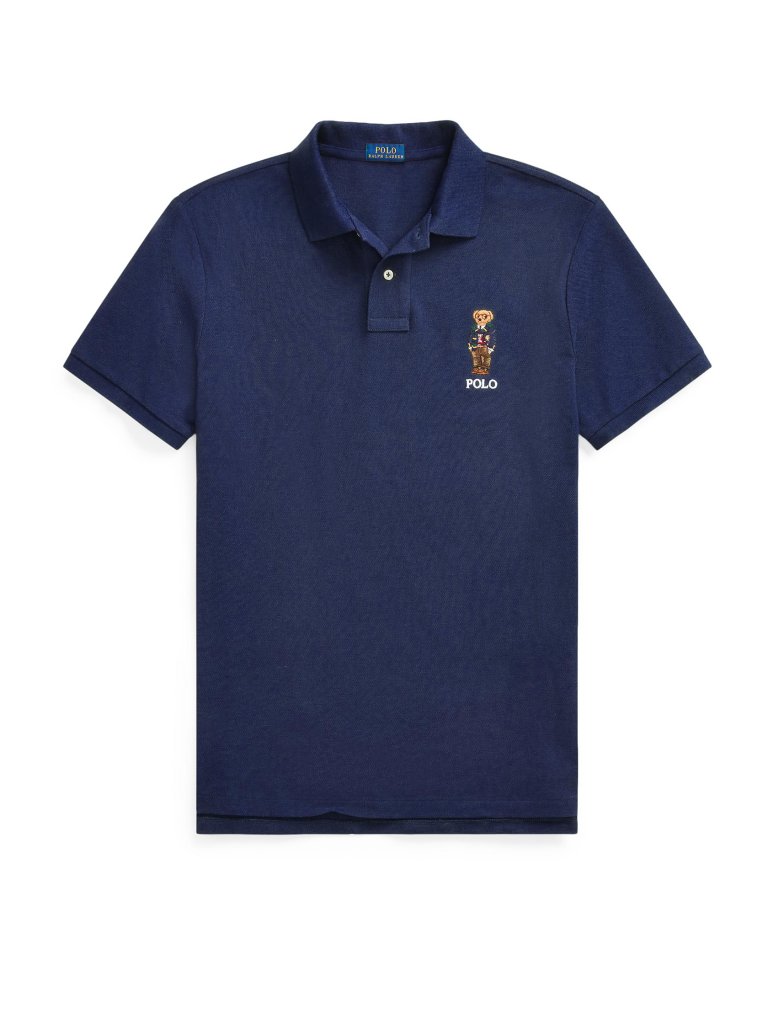 POLO RALPH LAUREN Poloshirt Mesh Cotton blau | S