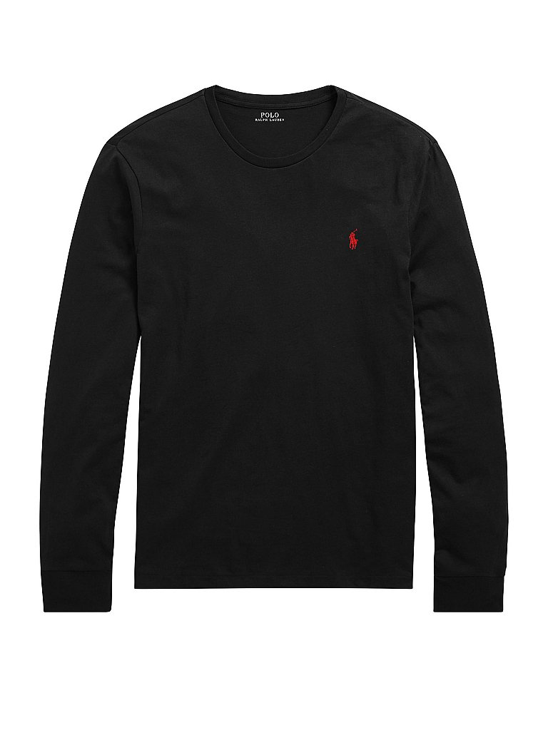POLO RALPH LAUREN Langarmshirt Custom Slim Fit schwarz | S