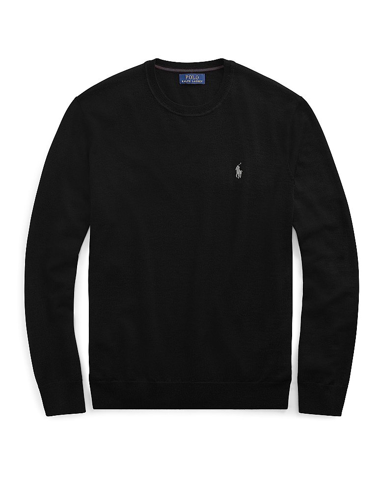 POLO RALPH LAUREN Pullover Slim Fit  schwarz | S