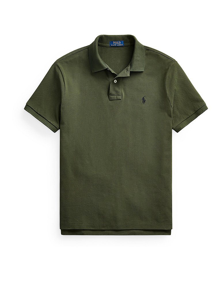 POLO RALPH LAUREN Poloshirt Custom Slim Fit Basic Mesh olive | S