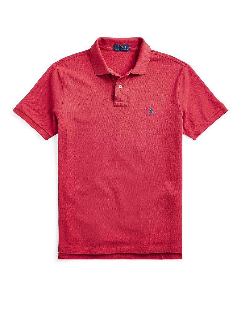 POLO RALPH LAUREN Poloshirt Custom Slim Fit Basic Mesh rot | S