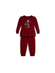 POLO RALPH LAUREN | Baby Set 2-teilig Sweatshirt und Hose | Dunkelrot