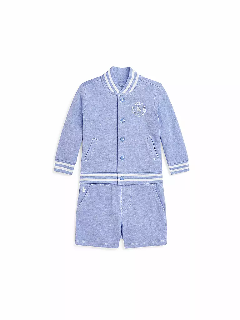 POLO RALPH LAUREN | Baby Set 3-teilig T-Shirt, Jacke und Shorts | blau