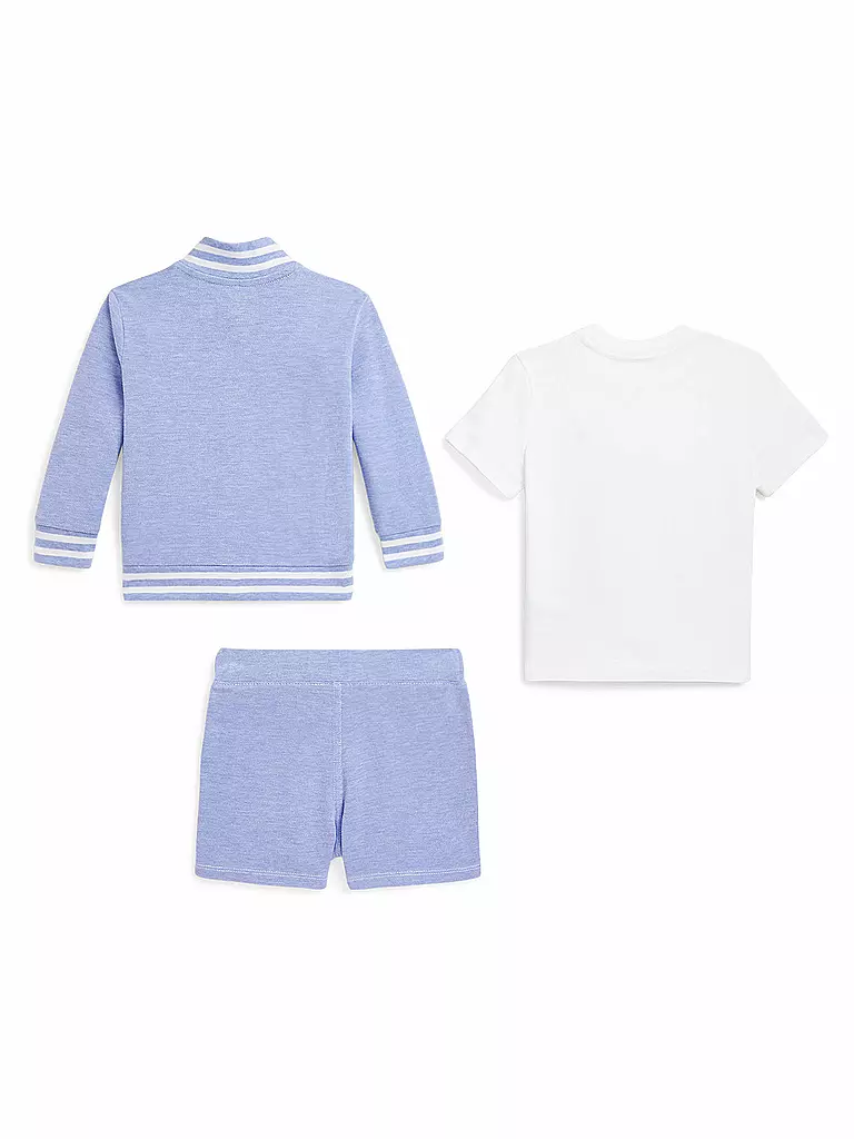 POLO RALPH LAUREN | Baby Set 3-teilig T-Shirt, Jacke und Shorts | blau
