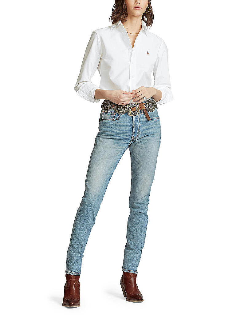 POLO RALPH LAUREN | Bluse Slim-Fit "Harper" | weiss