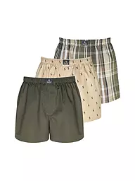 POLO RALPH LAUREN | Boxershorts 3-er Pkg. red / cr | olive