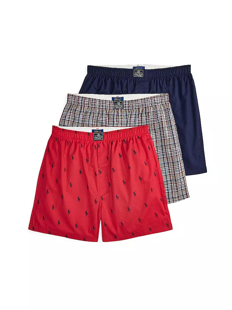POLO RALPH LAUREN | Boxershorts 3-er Pkg. red / cr | blau