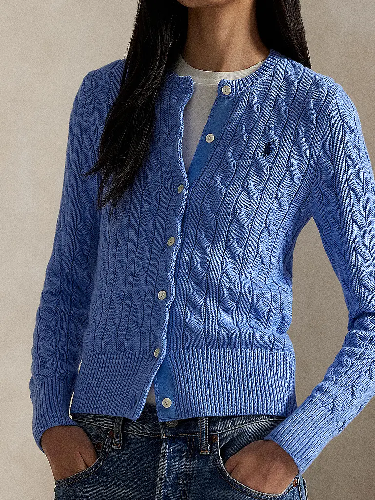 POLO RALPH LAUREN | Cardigan Slim Fit | Hellblau