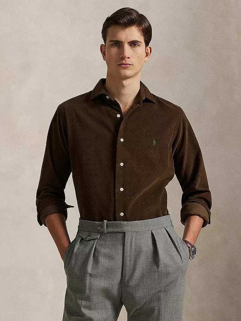 POLO RALPH LAUREN | Cordhemd Custom Fit | braun