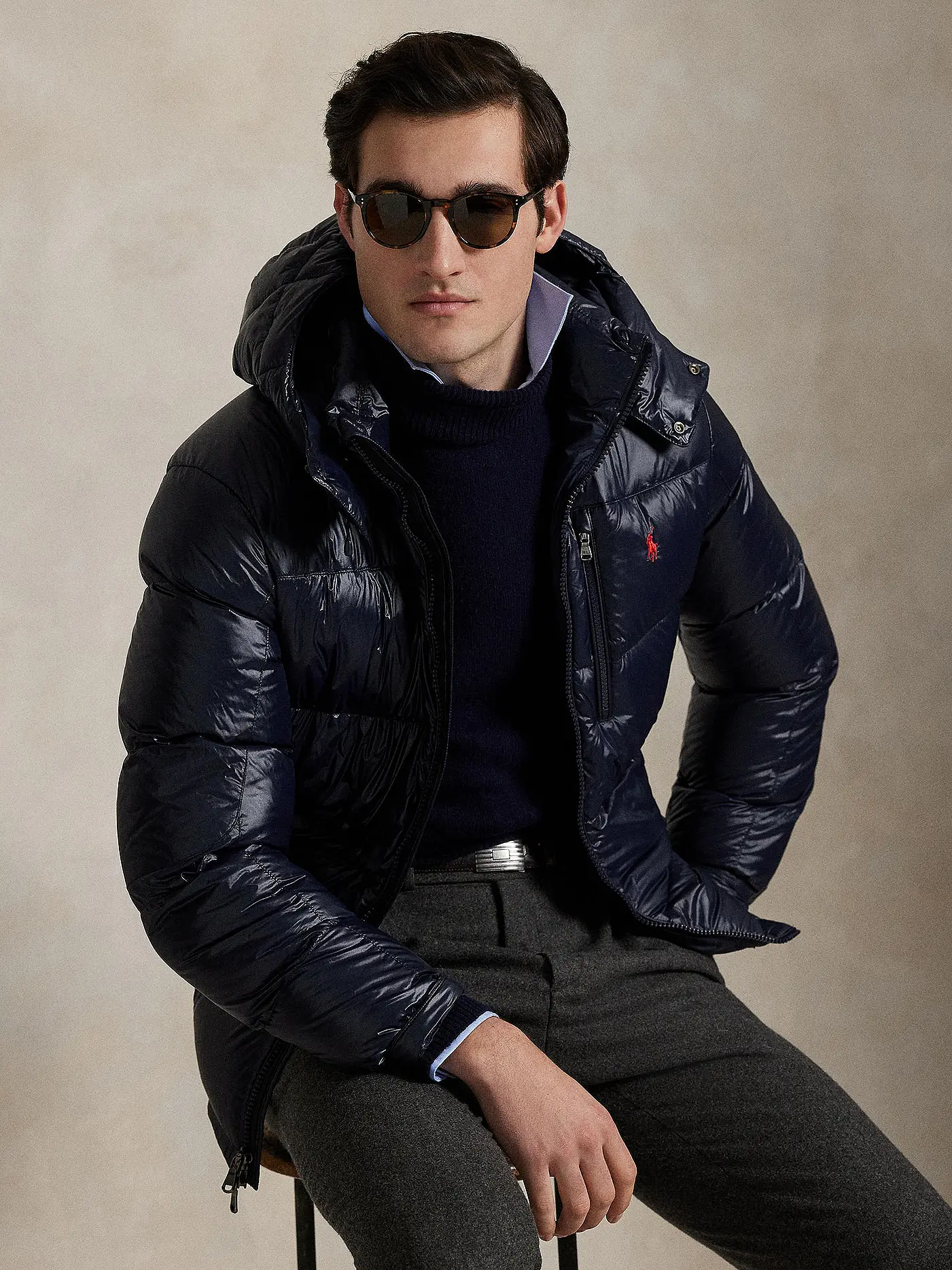 POLO RALPH LAUREN | Daunensteppjacke GORHAM GLOSSY | dunkelblau