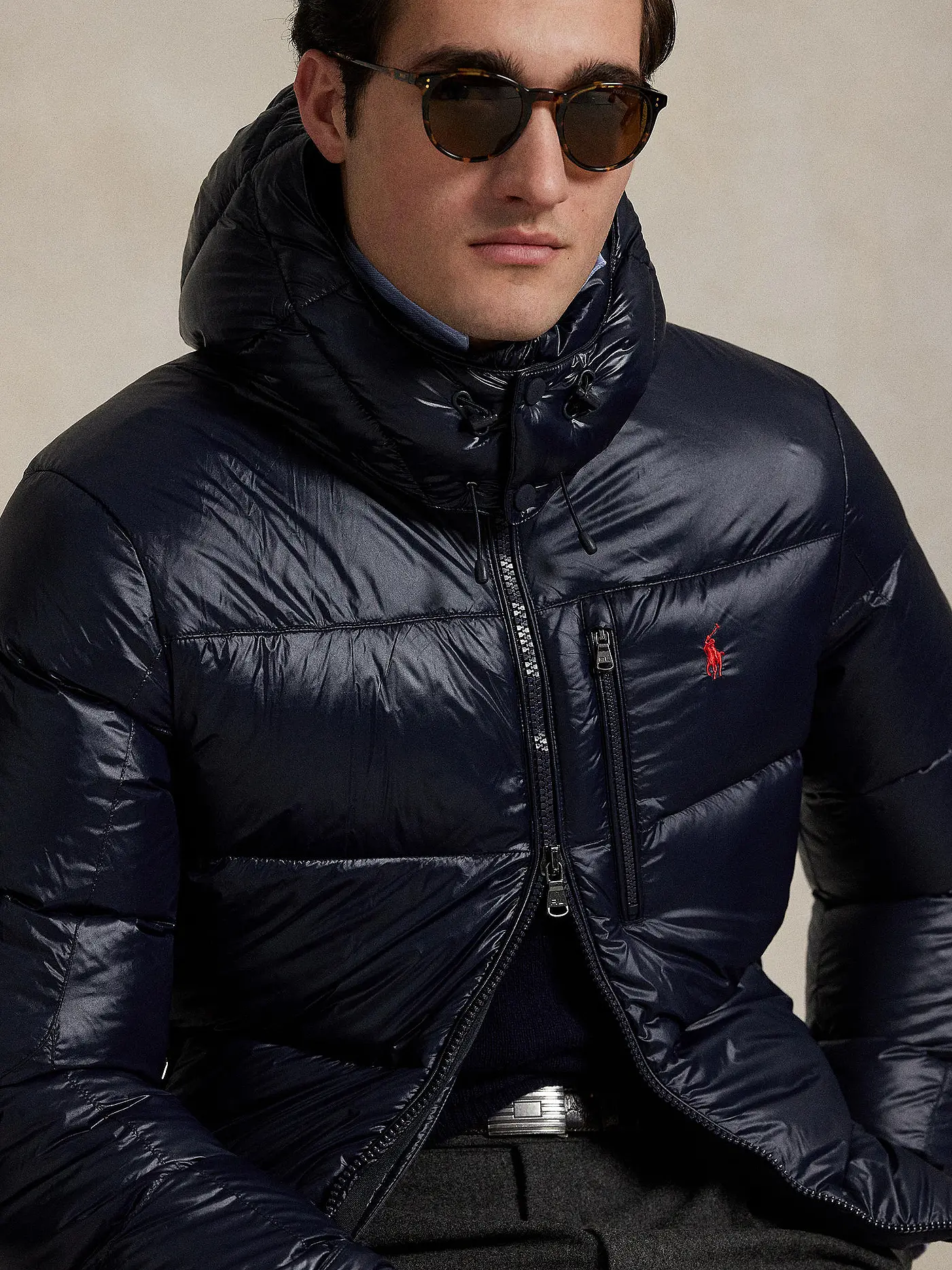 POLO RALPH LAUREN | Daunensteppjacke GORHAM GLOSSY | dunkelblau
