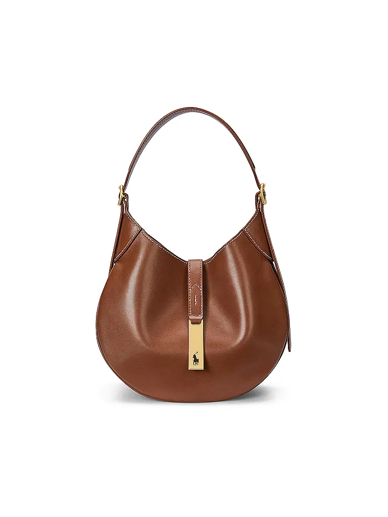 POLO RALPH LAUREN | Ledertasche - Schultertasche Small  | braun