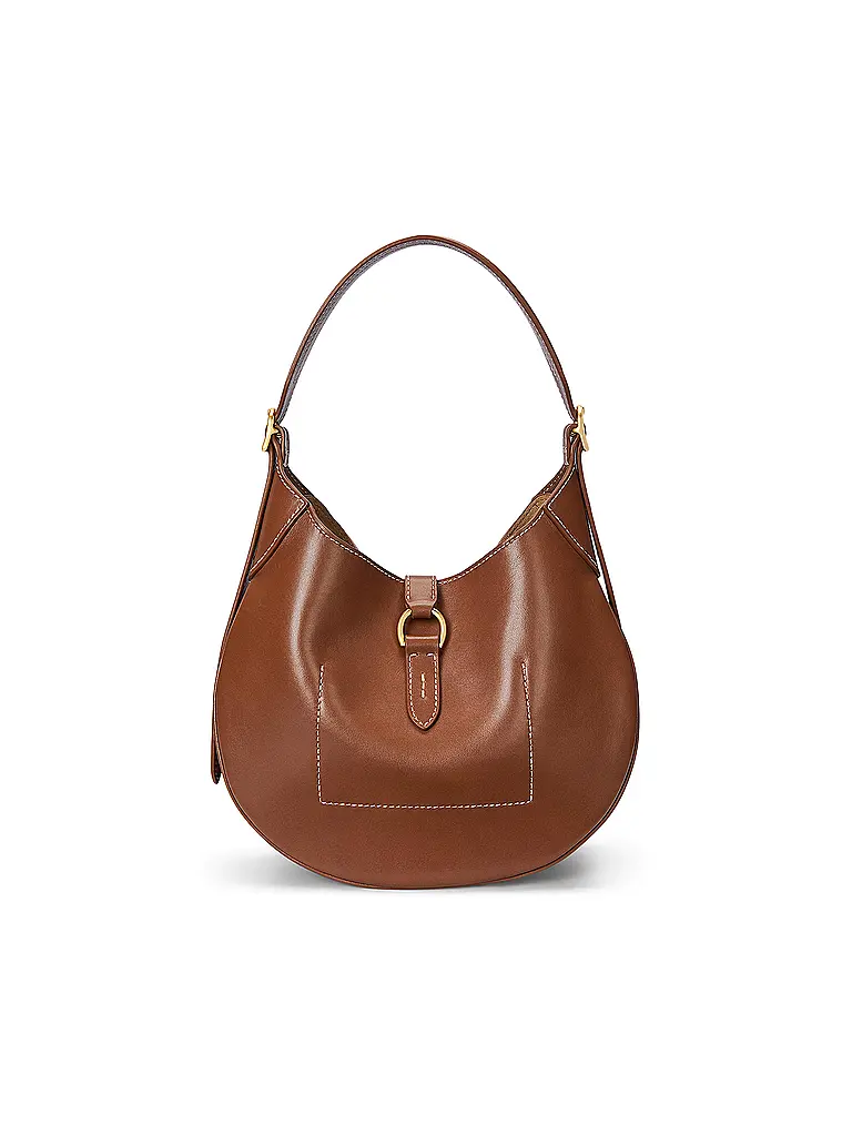 POLO RALPH LAUREN | Ledertasche - Schultertasche Small  | braun