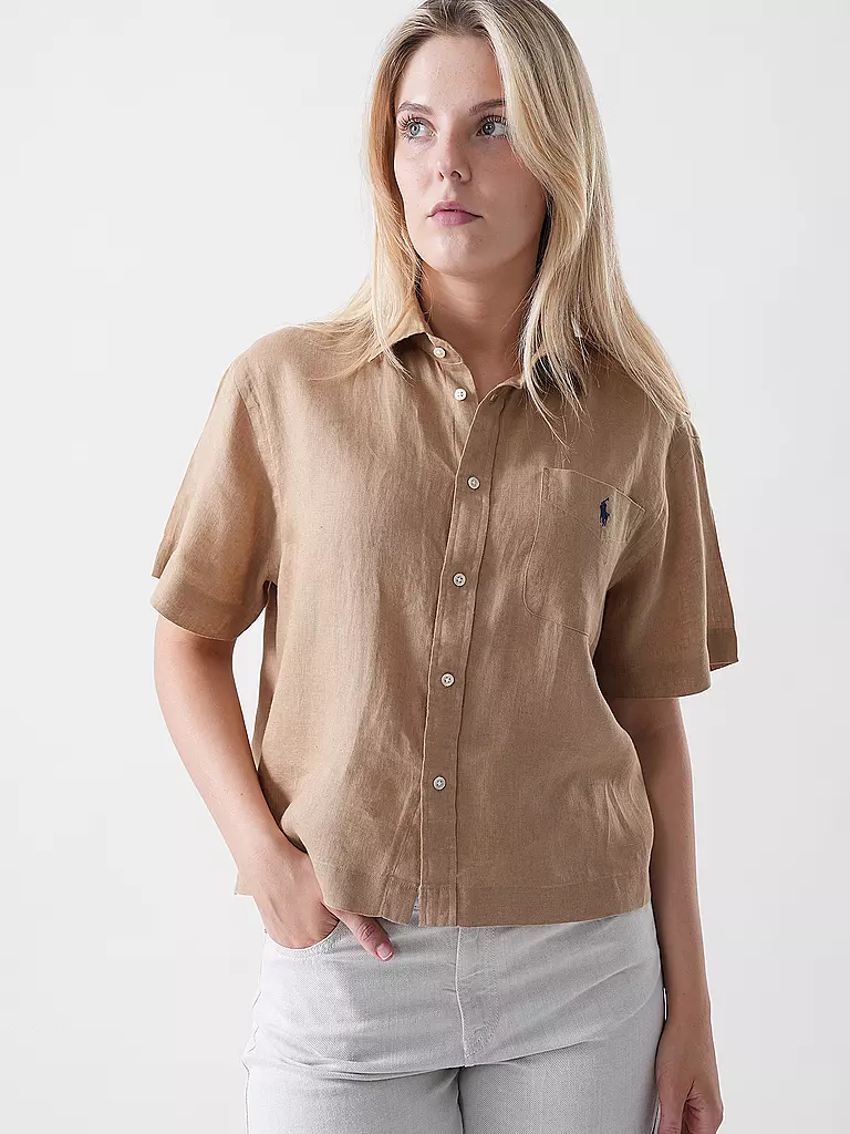 POLO RALPH LAUREN | Leinenbluse | camel