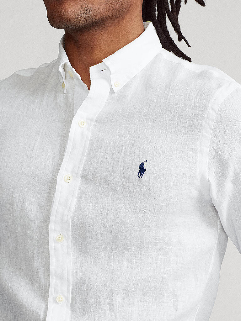 POLO RALPH LAUREN Leinenhemd Slim Fit weiß