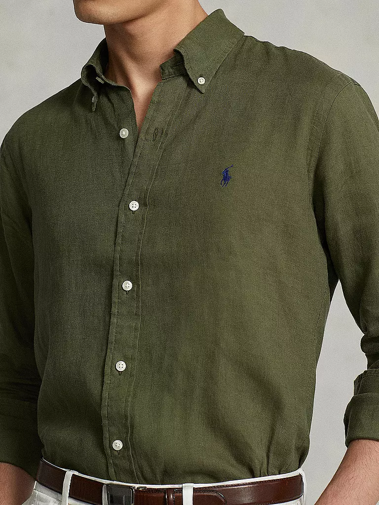 POLO RALPH LAUREN | Leinenhemd | olive