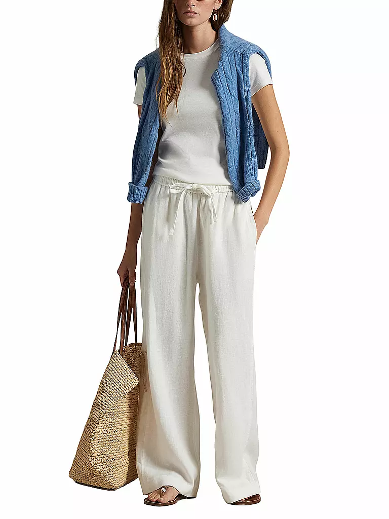 POLO RALPH LAUREN | Leinenhose 7/8 | weiss