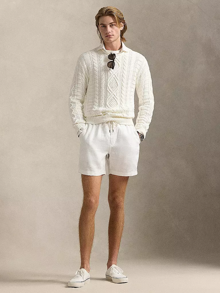 POLO RALPH LAUREN | Leinenshorts | weiss