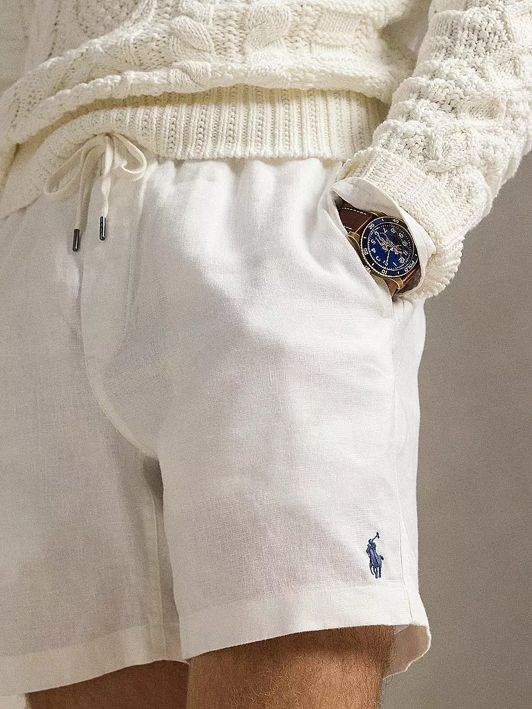 POLO RALPH LAUREN | Leinenshorts | weiss