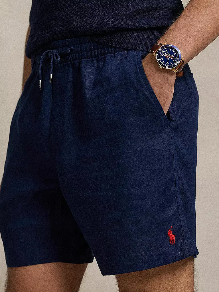 POLO RALPH LAUREN | Leinenshorts | hellblau