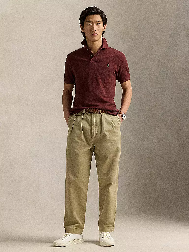POLO RALPH LAUREN | Poloshirt Custom Slim Fit | dunkelrot