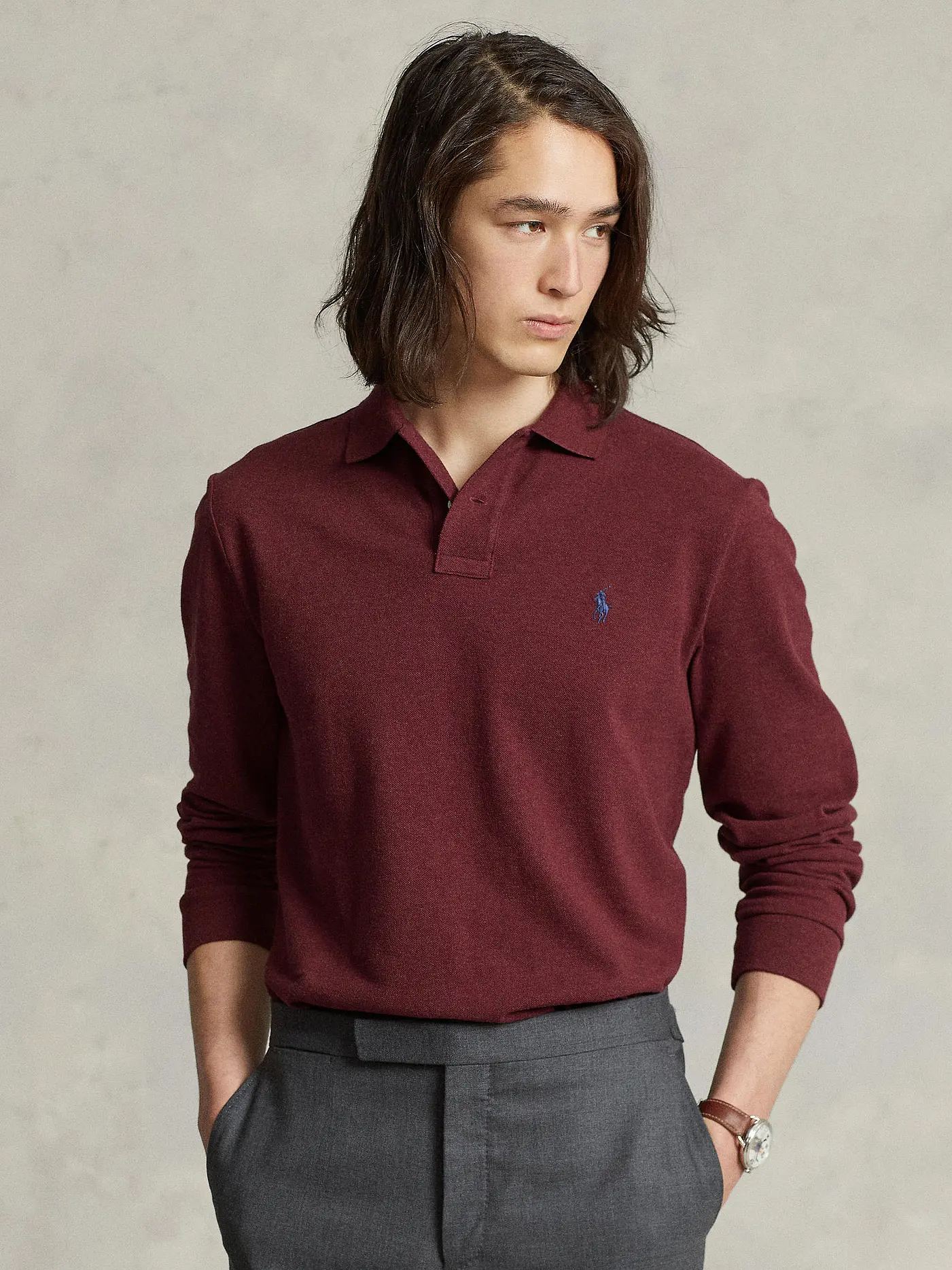 POLO RALPH LAUREN | Poloshirt Custom Slim Fit | dunkelrot