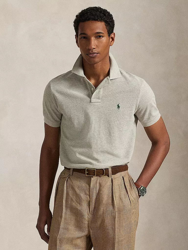 POLO RALPH LAUREN | Poloshirt Custom Slim Fit | hellgrau