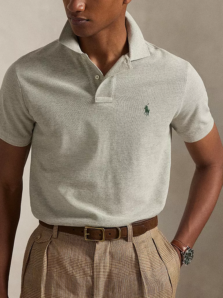 POLO RALPH LAUREN | Poloshirt Custom Slim Fit | hellgrau