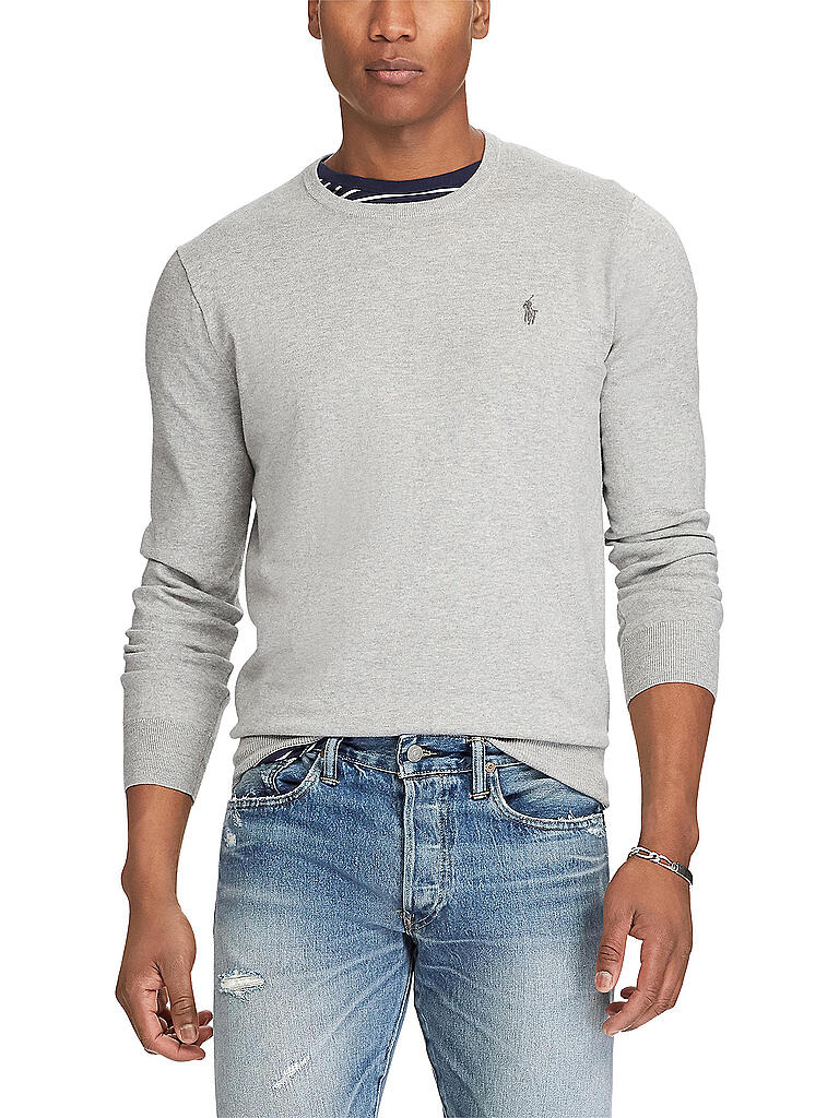 POLO RALPH LAUREN Pullover SlimFit grau S