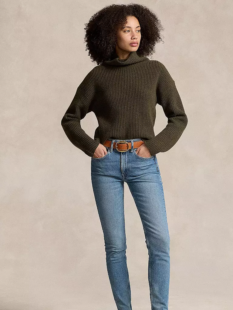 POLO RALPH LAUREN | Rollkragenpullover Cropped Fit | Olive