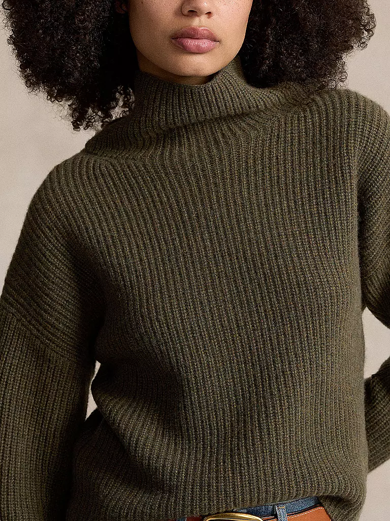 POLO RALPH LAUREN | Rollkragenpullover Cropped Fit | Olive