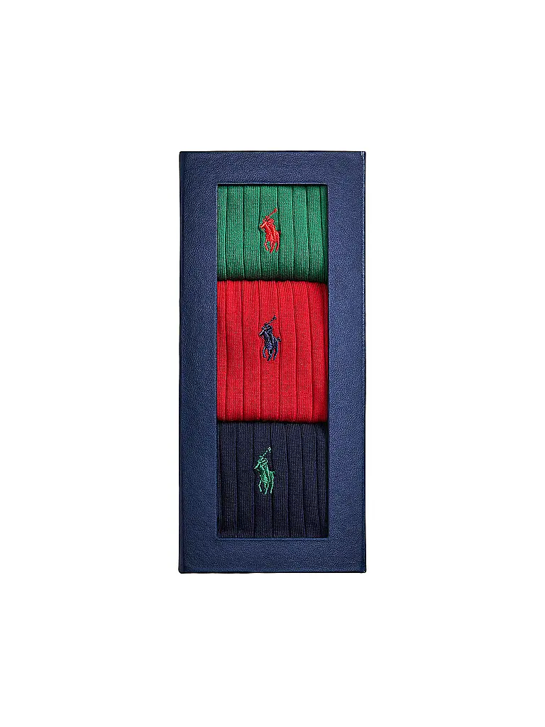 POLO RALPH LAUREN | Socken 3er Pkg. green / red / navy |