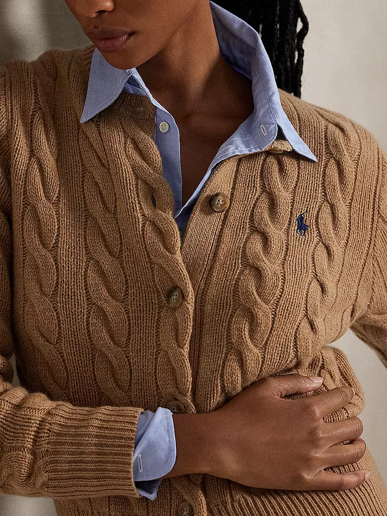 POLO RALPH LAUREN | Strickjacke | camel