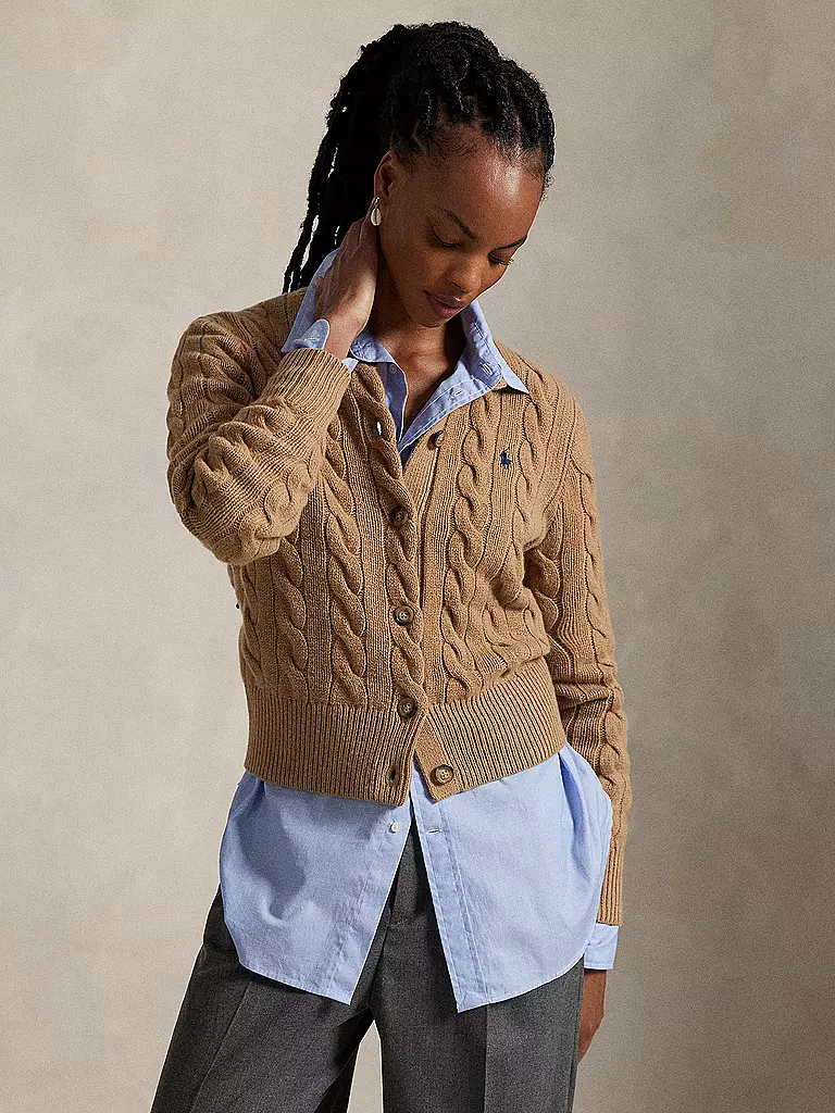 POLO RALPH LAUREN | Strickjacke | camel