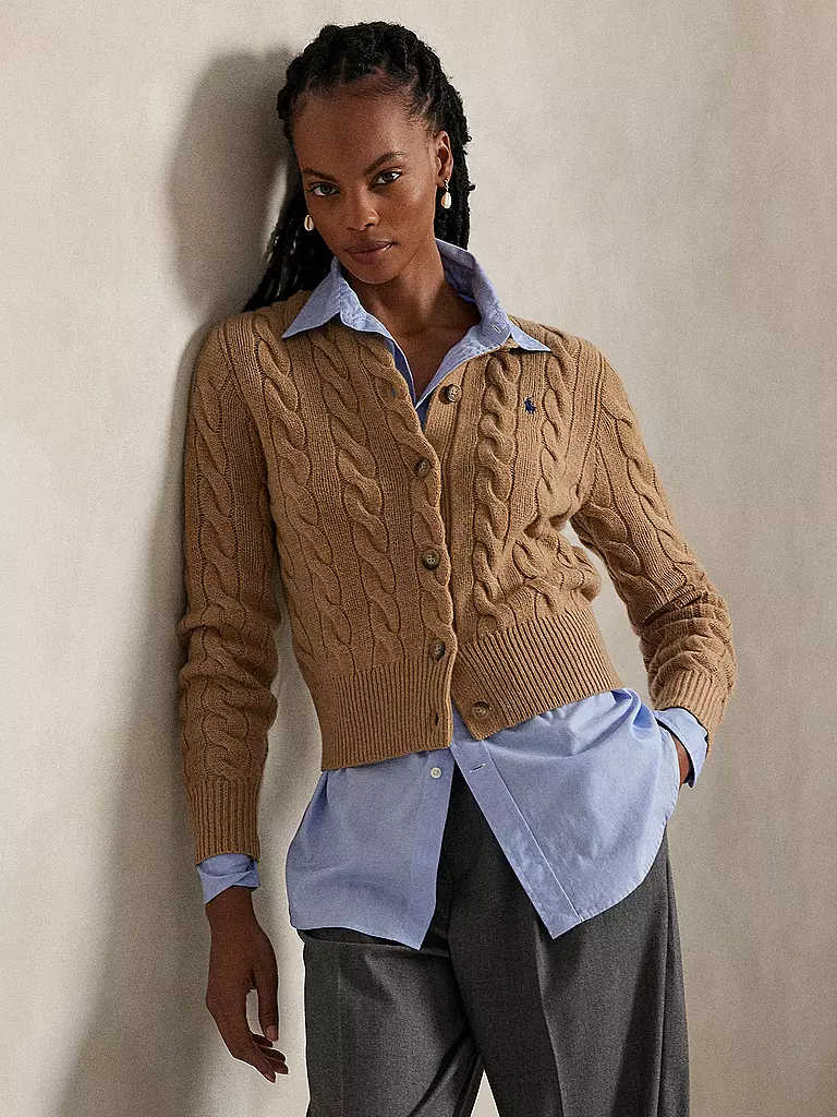 POLO RALPH LAUREN | Strickjacke | camel