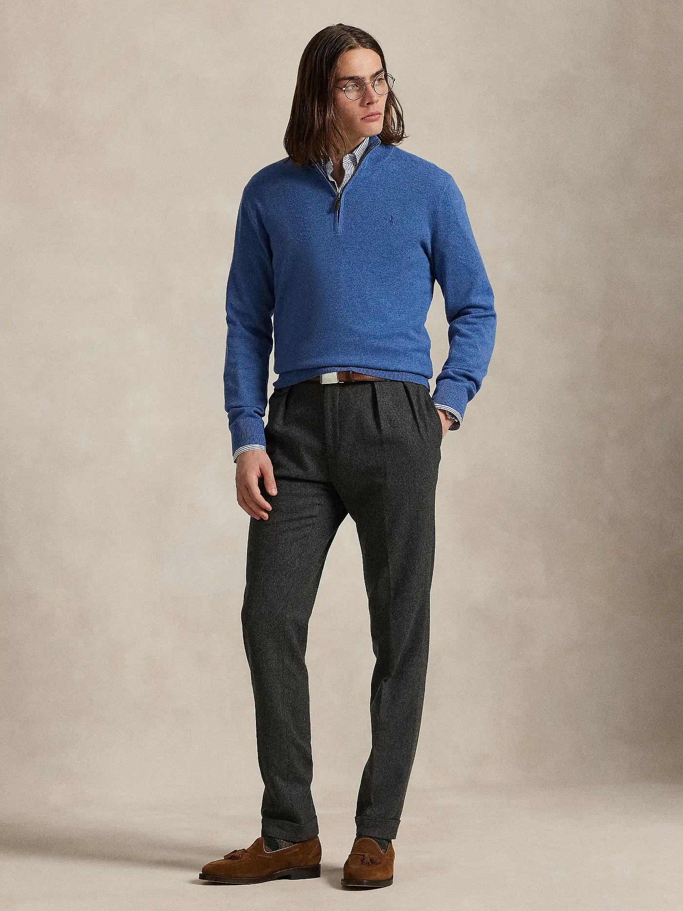 POLO RALPH LAUREN | Troyer Pullover  | hellblau