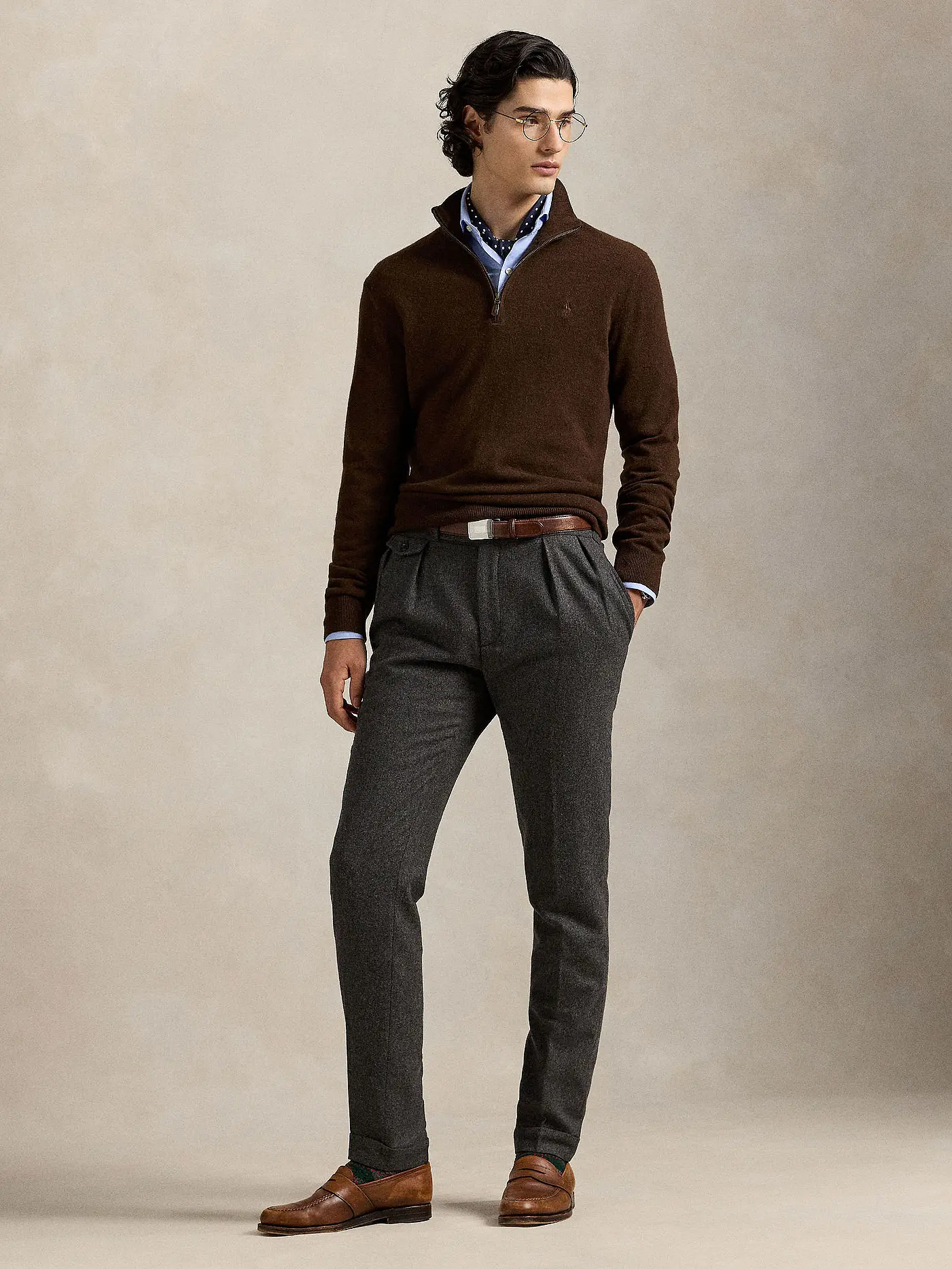 POLO RALPH LAUREN | Troyer Pullover  | braun