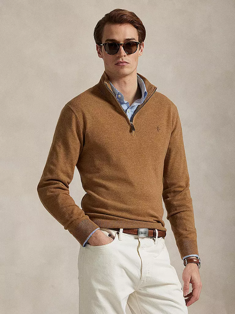 POLO RALPH LAUREN | Troyer Pullover  | camel