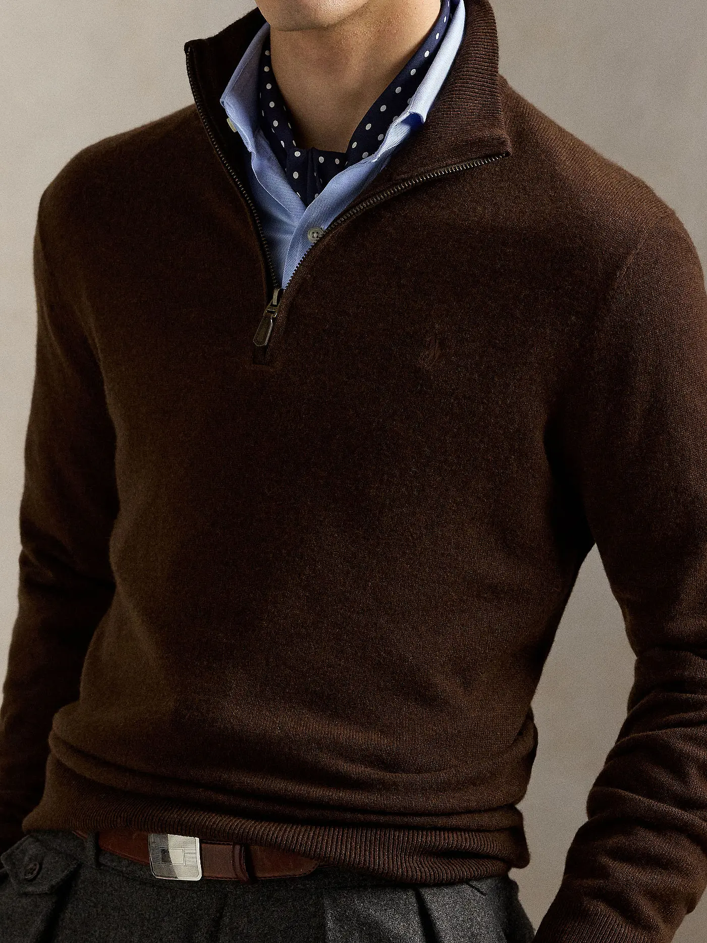 POLO RALPH LAUREN | Troyer Pullover  | braun