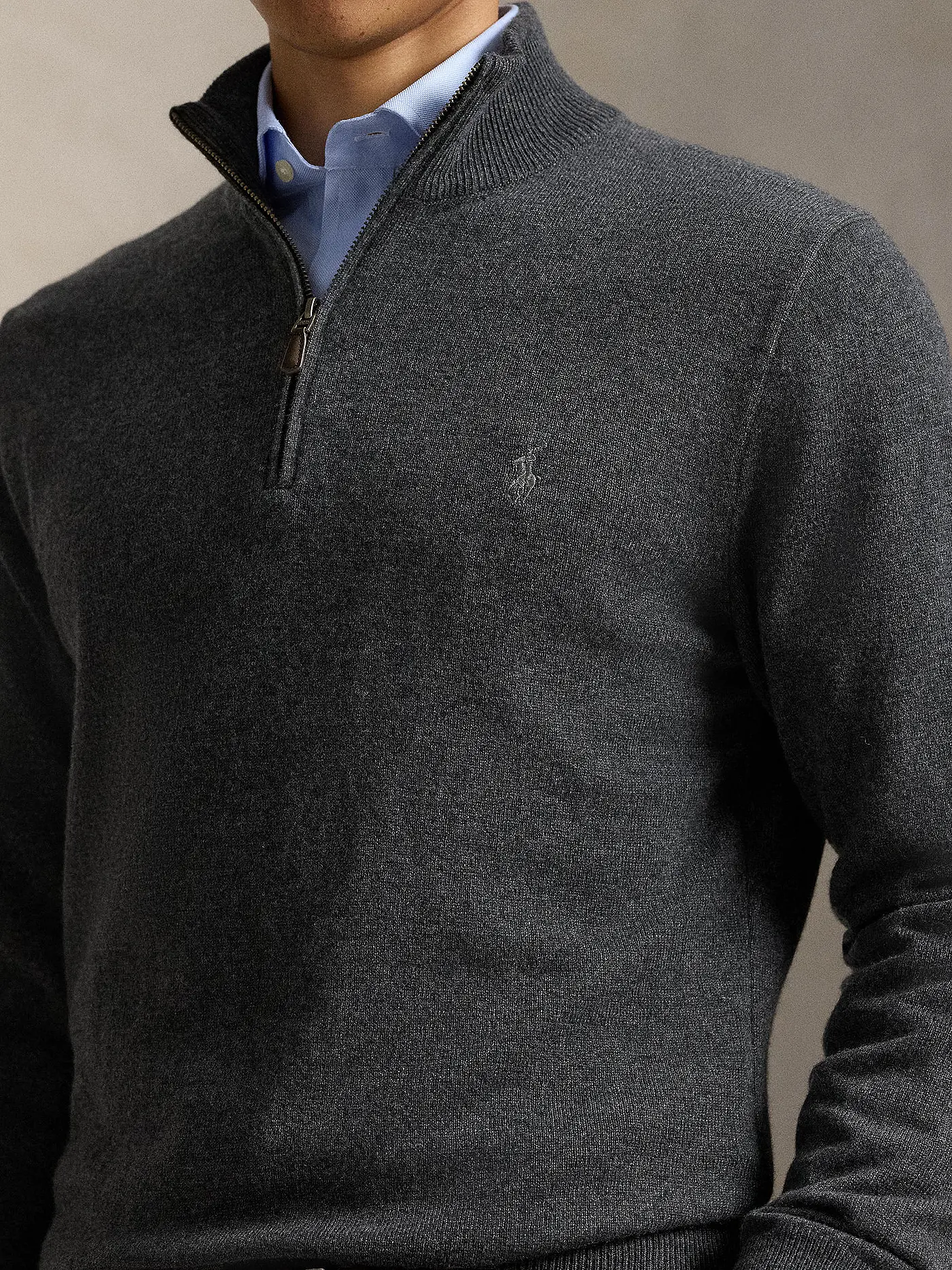 POLO RALPH LAUREN | Troyer Pullover  | grau