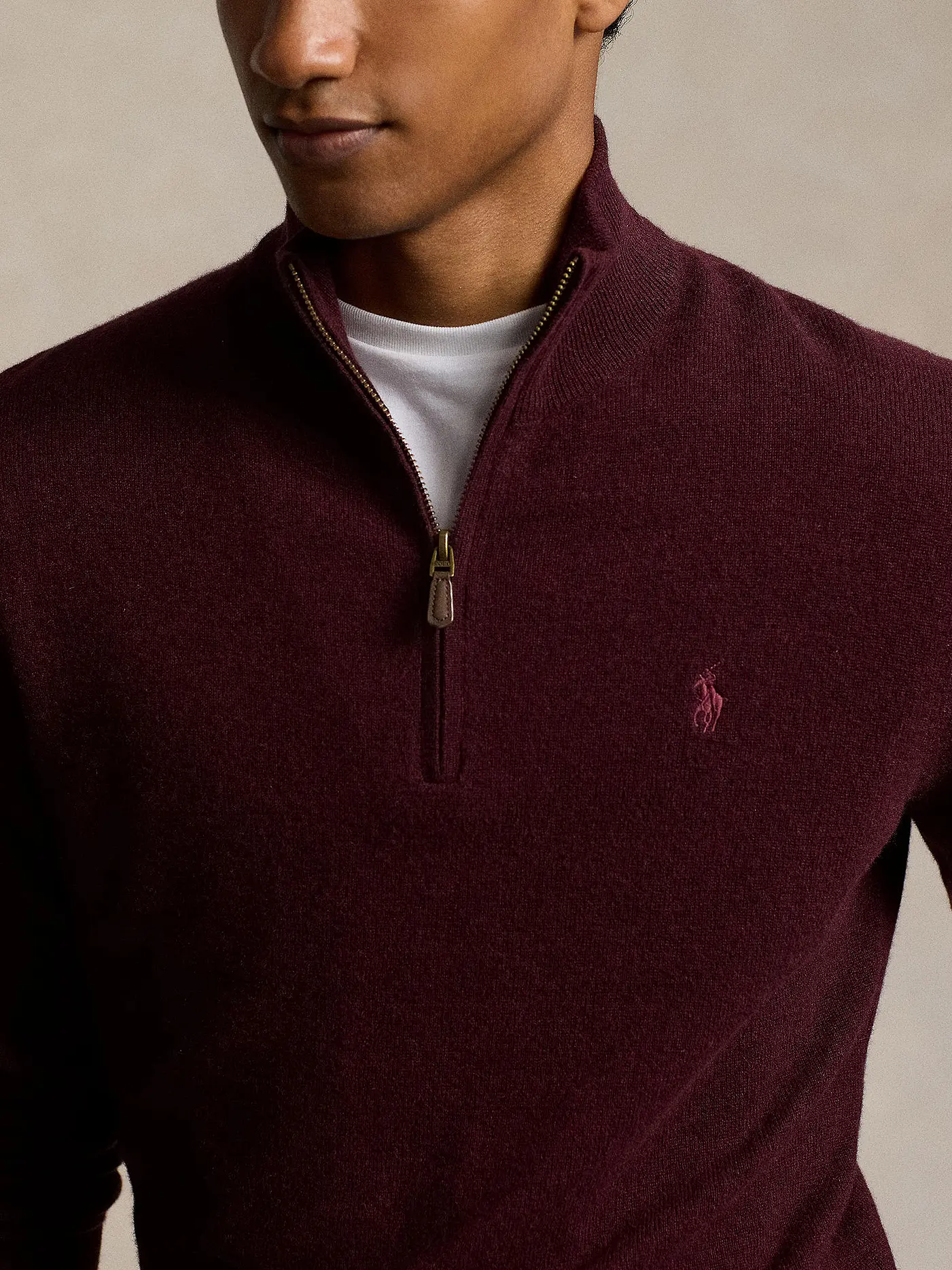 POLO RALPH LAUREN | Troyer Pullover  | dunkelrot