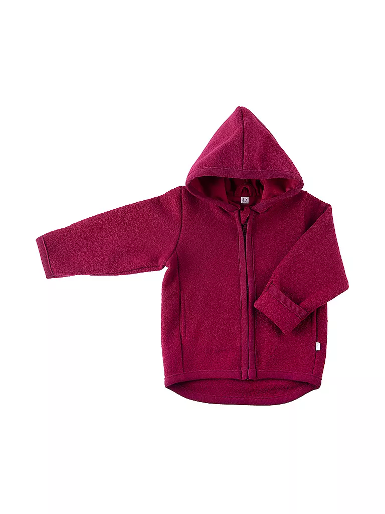 POPOLINI | Baby Wollwalk Jacke | dunkelrot
