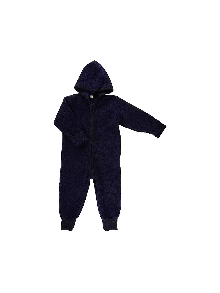 POPOLINI | Baby Wollwalk Overall | dunkelblau
