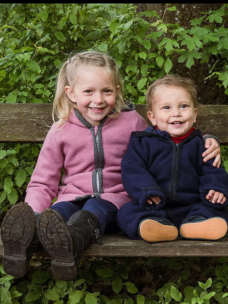 POPOLINI | Baby Wollwalk Overall | dunkelblau