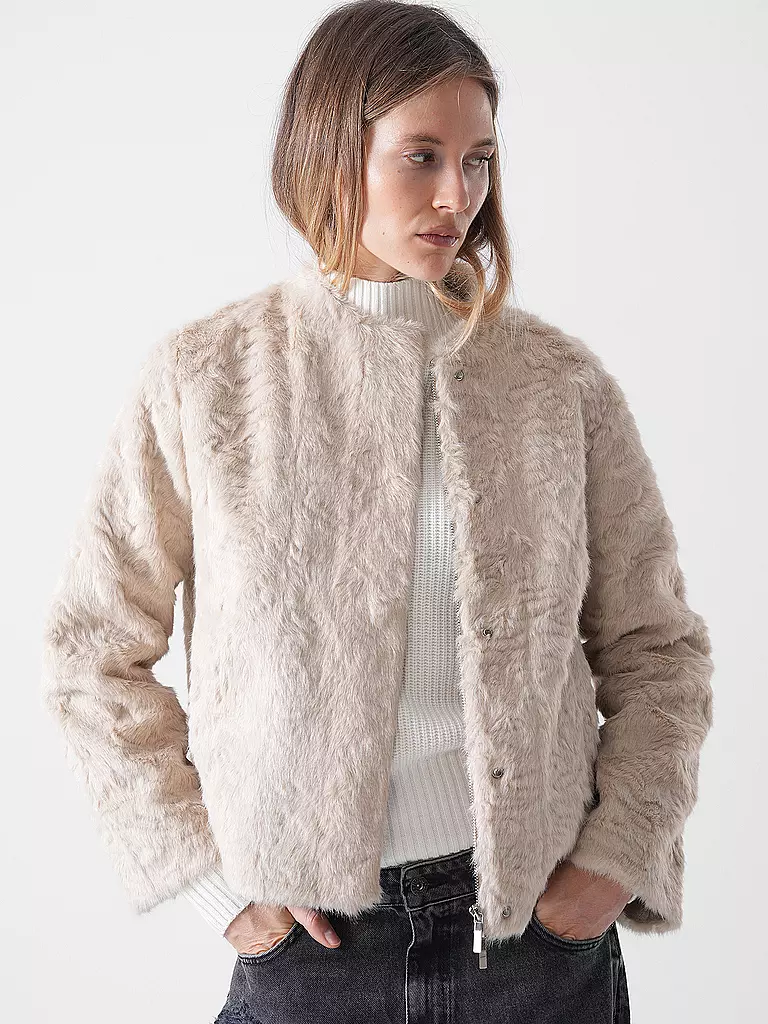 PRIDE TO BE | Jacke in Felloptik DANJA | beige