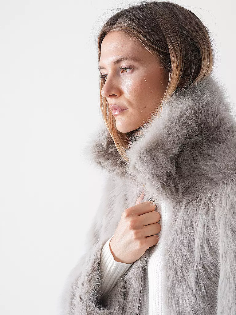PRIDE TO BE | Jacke in Felloptik NEW XANA FAKE TOSCANA  | grau