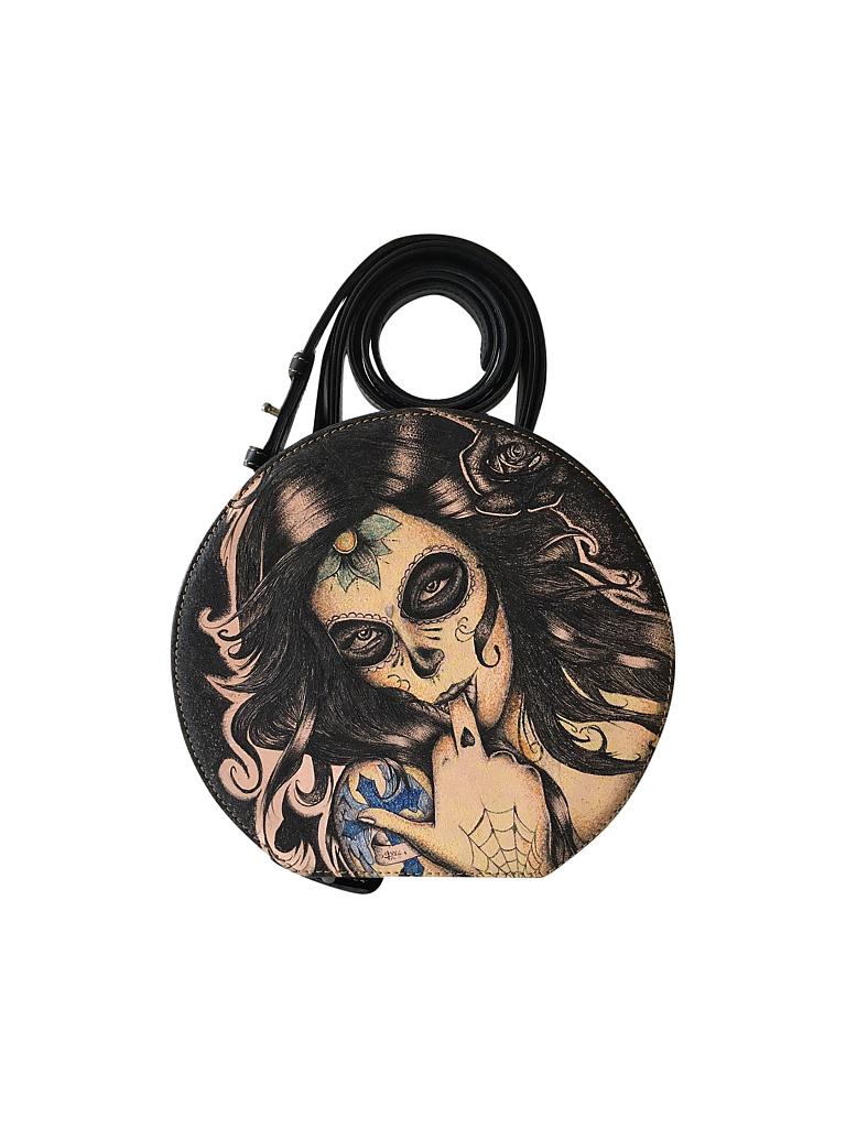 PRISON ART | Ledertasche "Full Moon Tattooed - Catrina" | schwarz