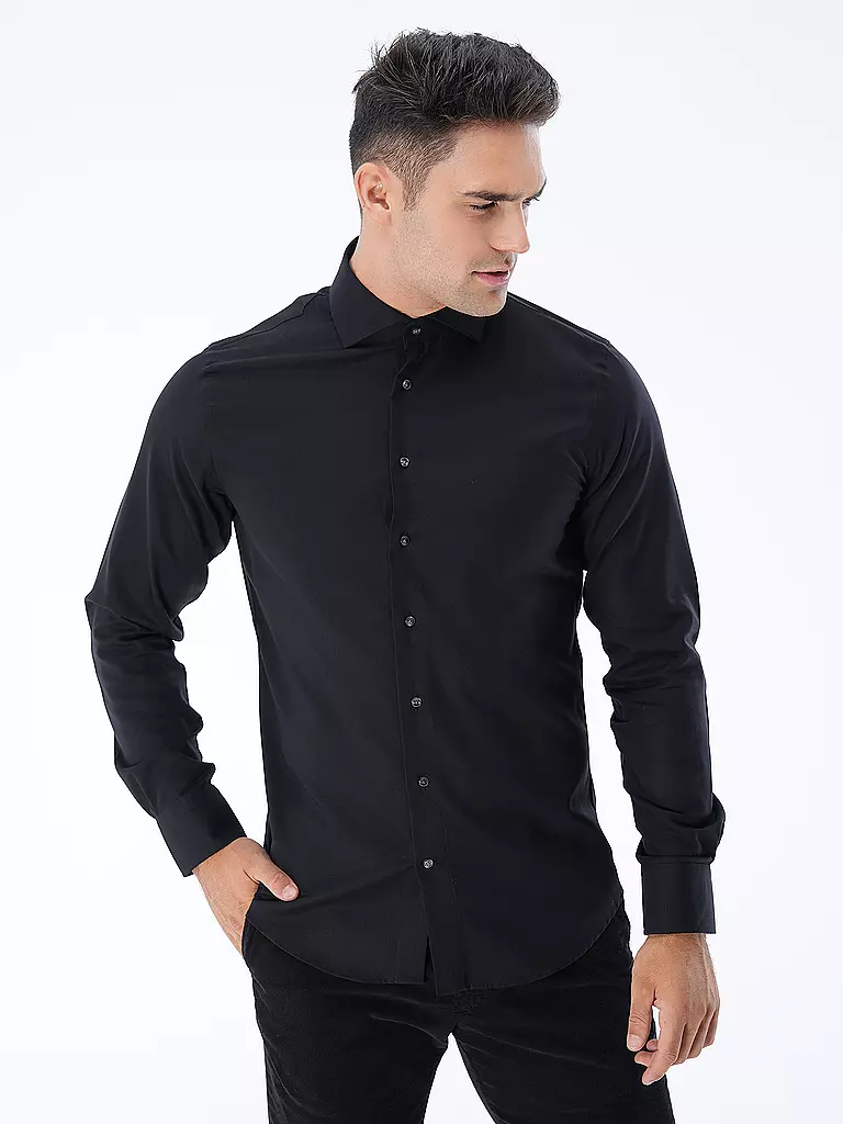 PROFUOMO | Hemd Slim Fit  | schwarz