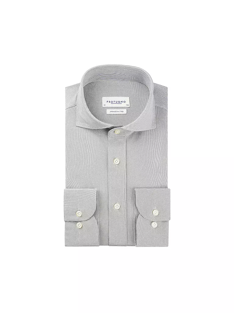 PROFUOMO | Jerseyhemd Slim Fit JAPANESE KNIT | grün
